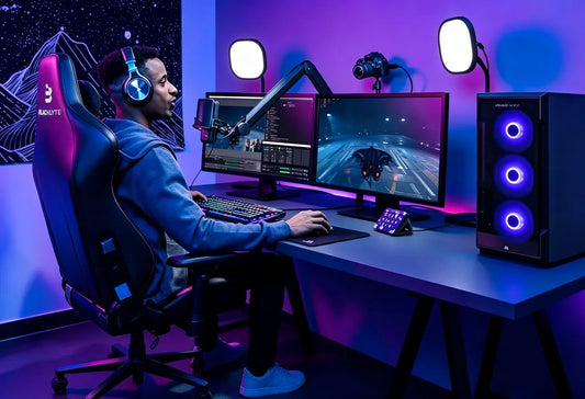 Blacklyte gaming chair for streamers and content creators