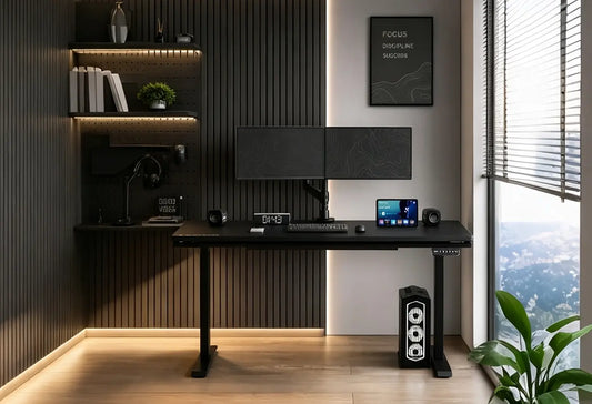 Electric standing desk guide
