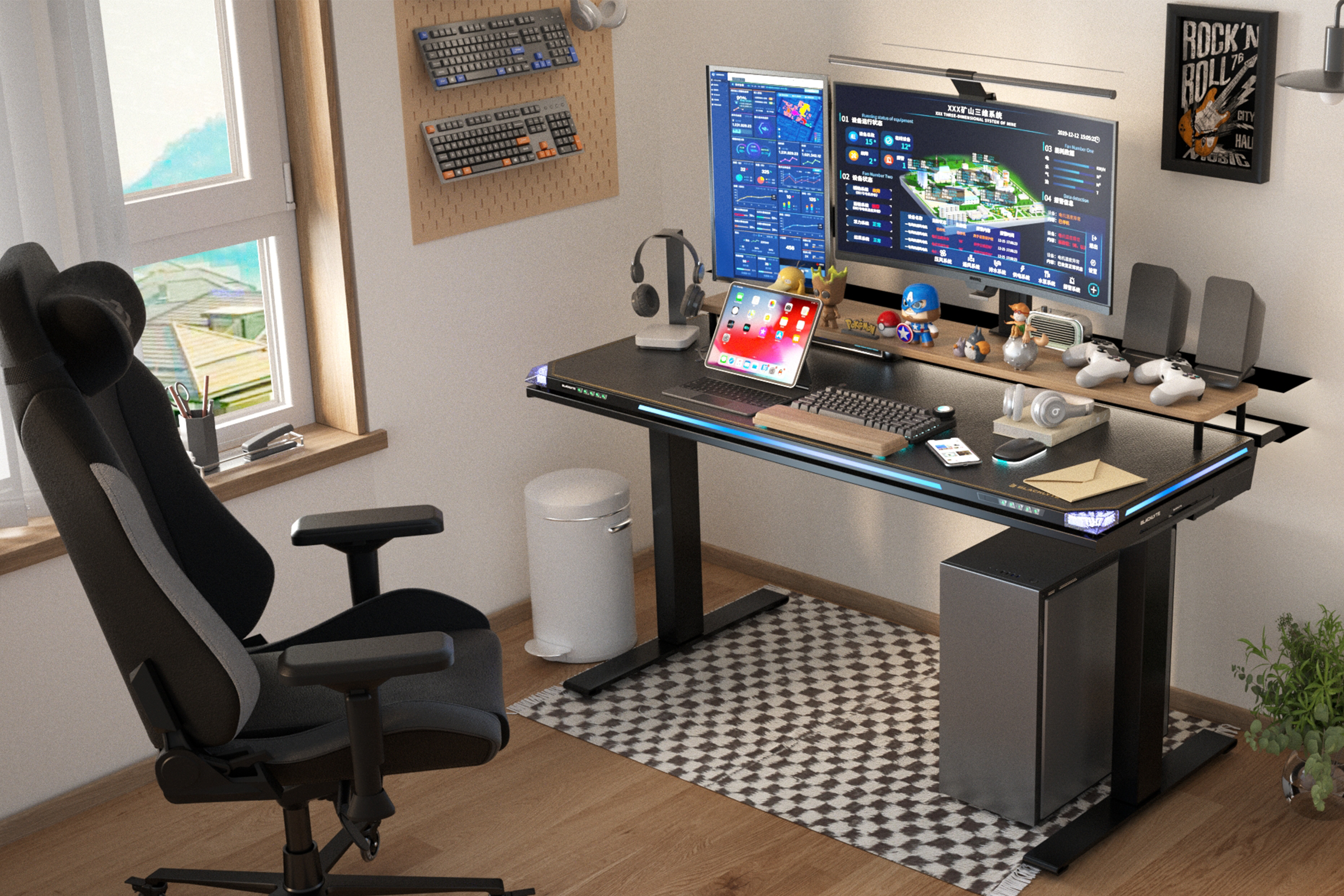 Blacklyte Atlas Gaming Desk