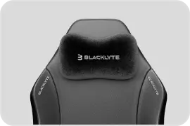 Comfortable Athena black gaming chair with headrest pillow