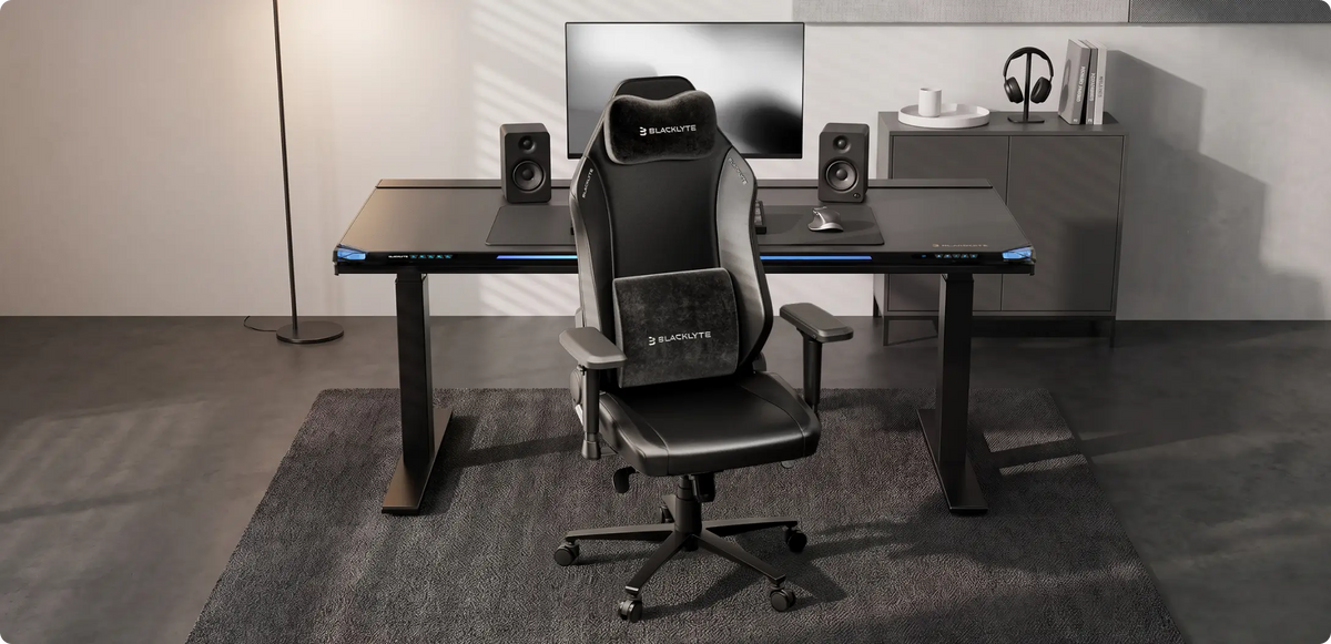Athena aesthetic gaming chair in a home office