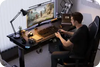 Adjustable black gaming chair for gaming setup