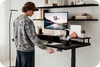 Electric computer standing desk