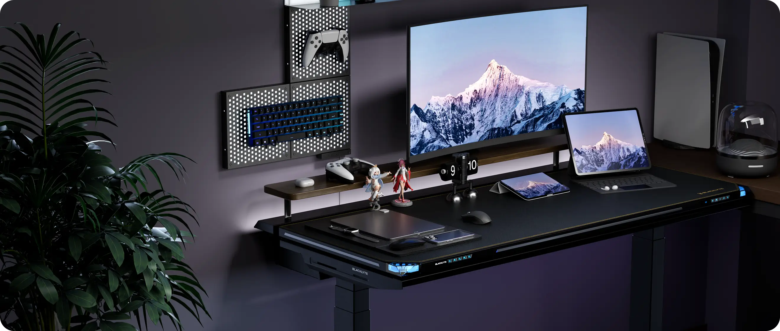 Atlas height adjustable gaming desk with dual-motor system