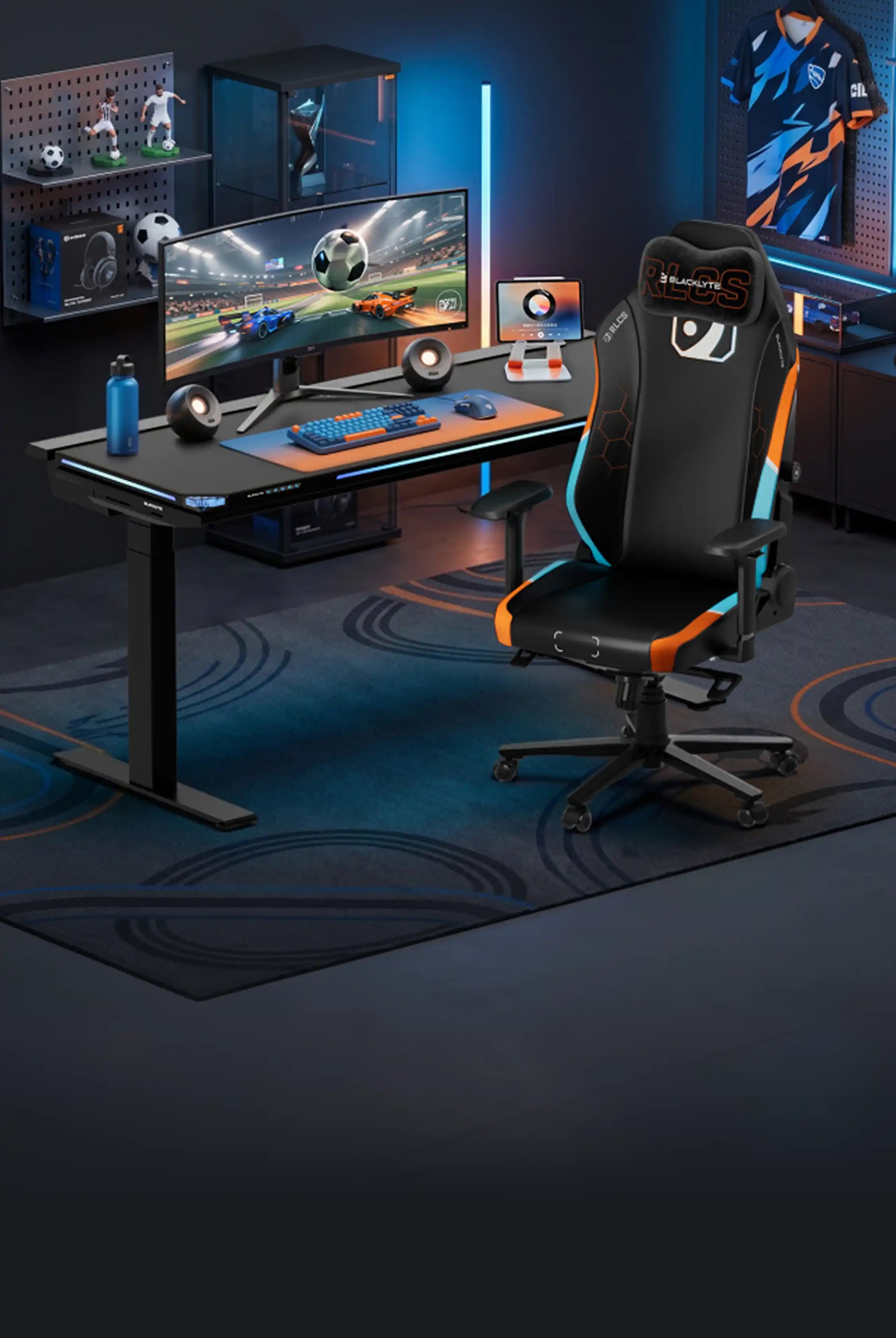 Blacklyte RLCS World Championship 2026 gaming chairs and desks