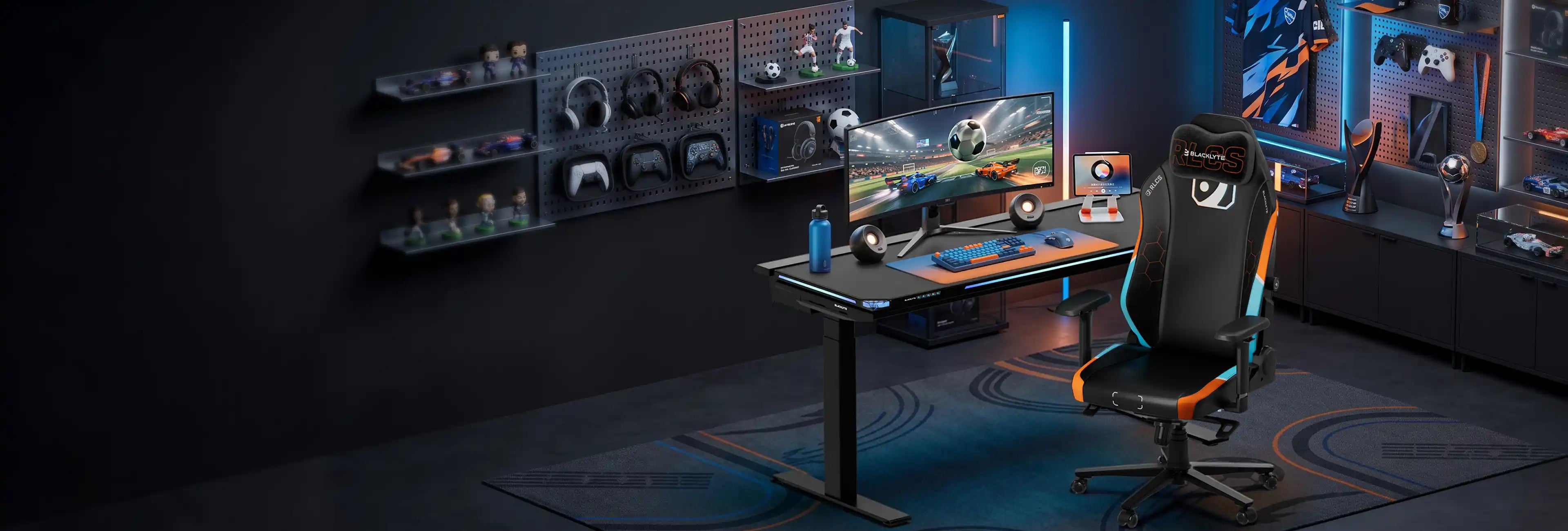Blacklyte RLCS World Championship 2026 gaming chairs and desks