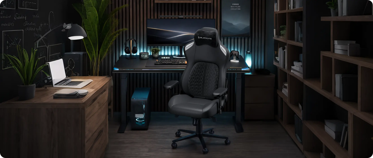 Kraken Pro gaming chair in a gaming desk setup