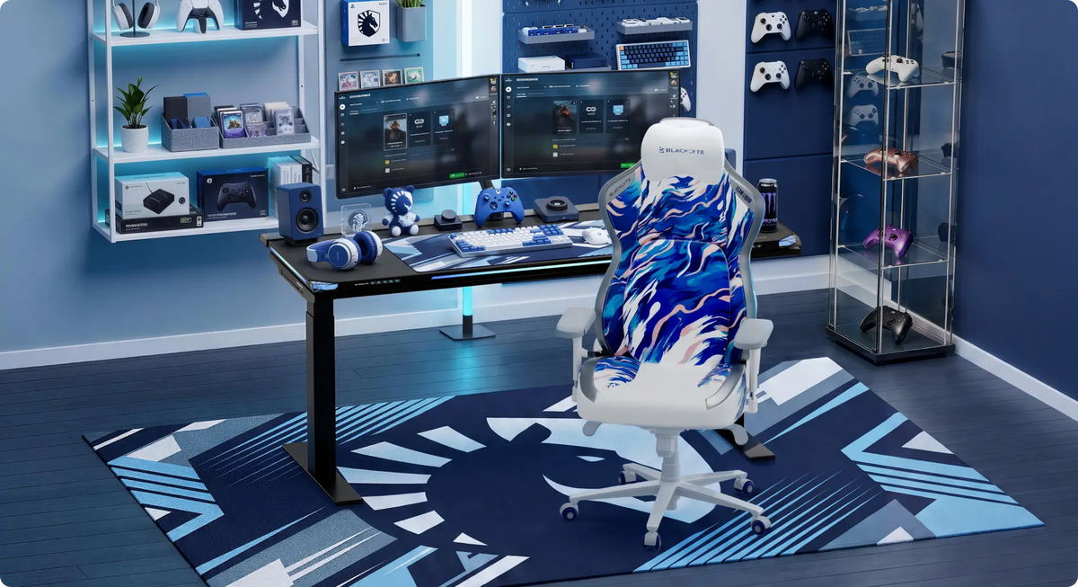 Blacklyte Kraken Pro Team Liquid Year of the Horse Gaming Chair in a Gaming Setup