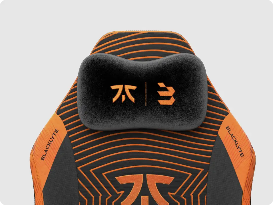Fnatic gaming chair with a magnetic head pillow
