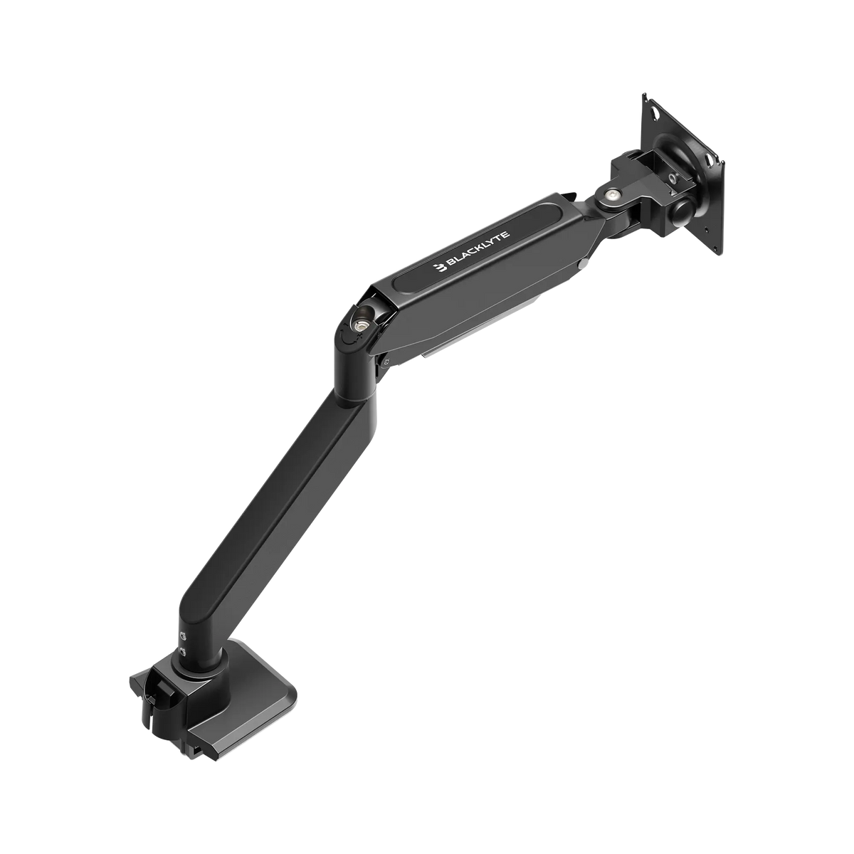 single black monitor arm