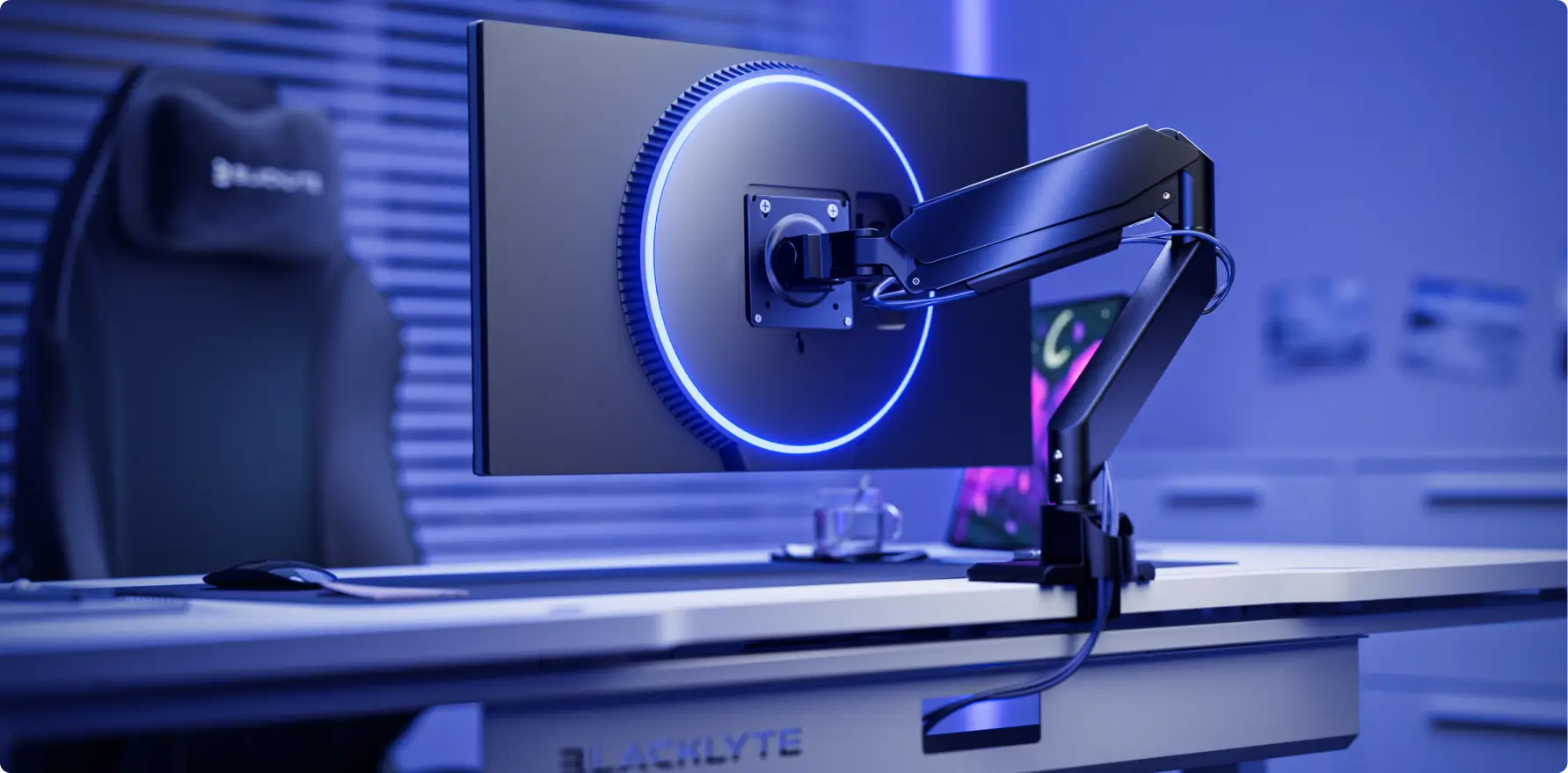 Blacklyte single monitor arm