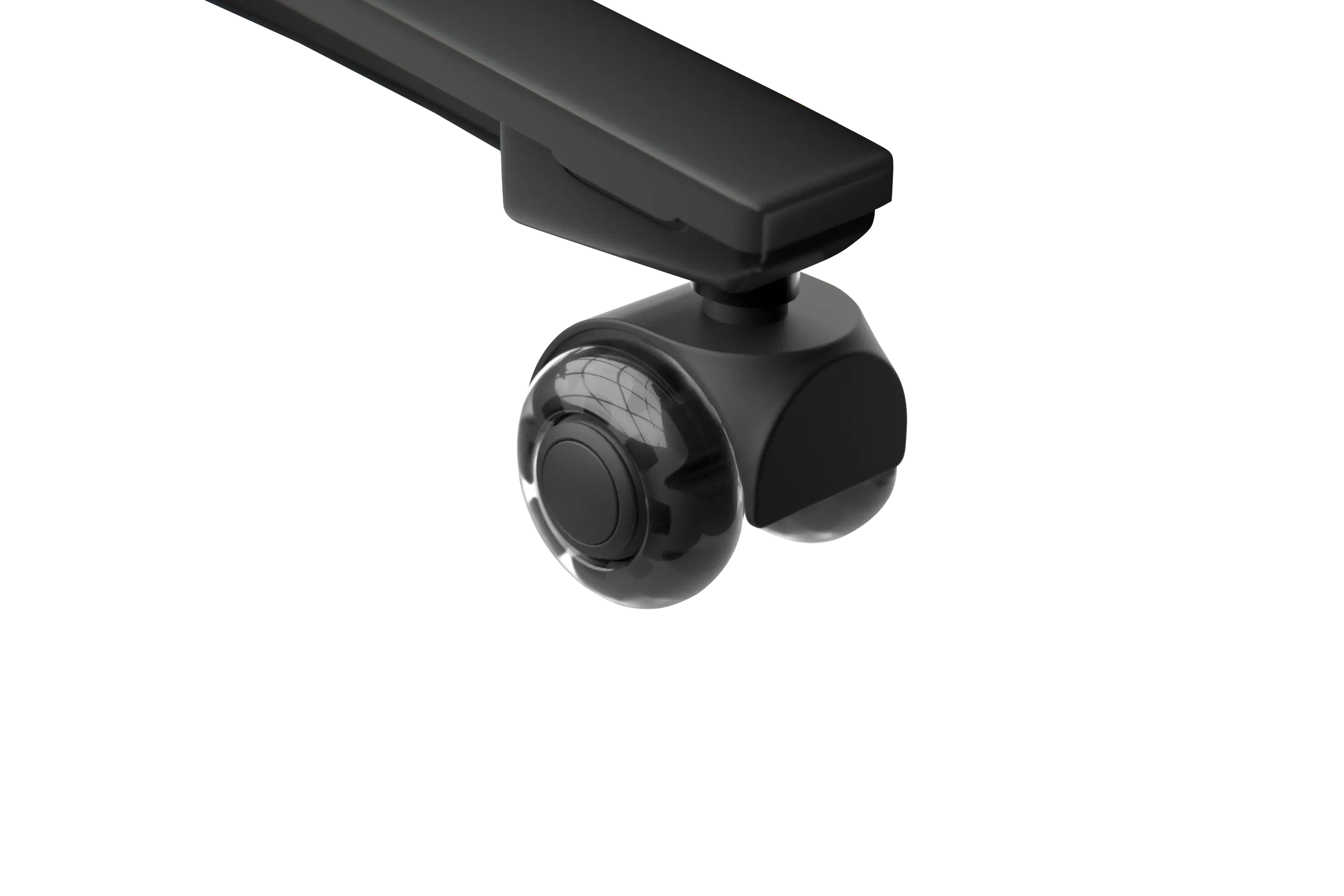 Close-up of Blacklyte Athena Pro Gaming Chair Wheels